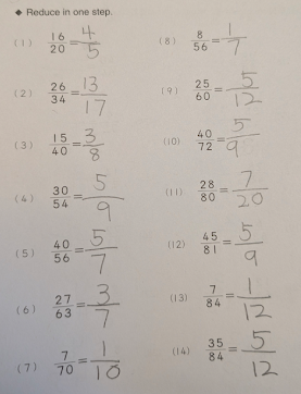 Math Worksheet